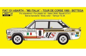 Decal -  Fiat 131 Abarth „MS“ - Tour de Corse 1980 / Rally Monte Carlo 1981